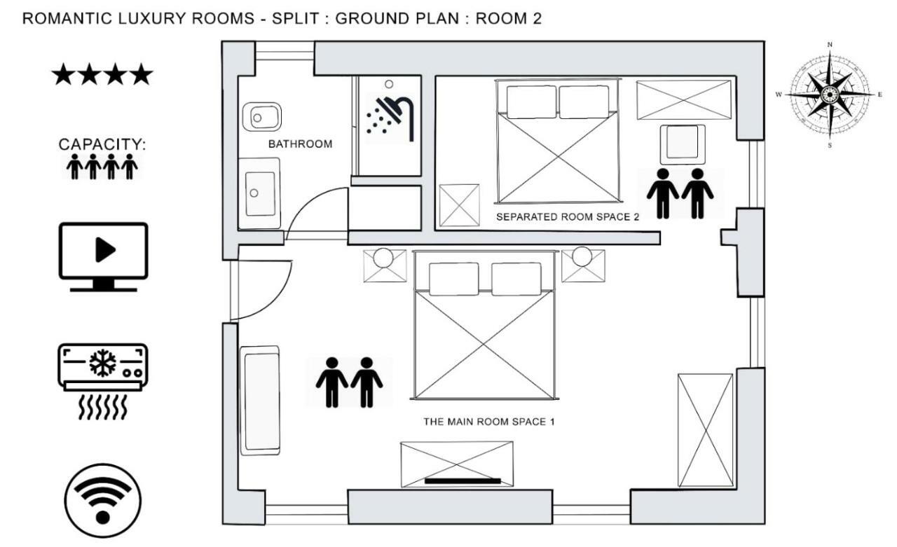 Romantic Luxury Rooms Split Exterior foto